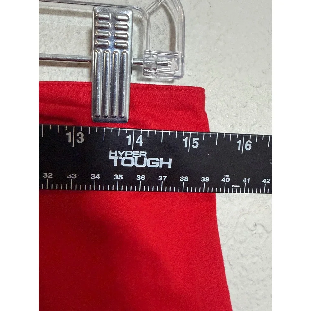 Bongo VNTG Red Button Front A Line Mini Skirt Women's Size Medium Cotton Spandex